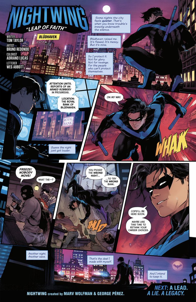 Nightwing Comic Action Page
