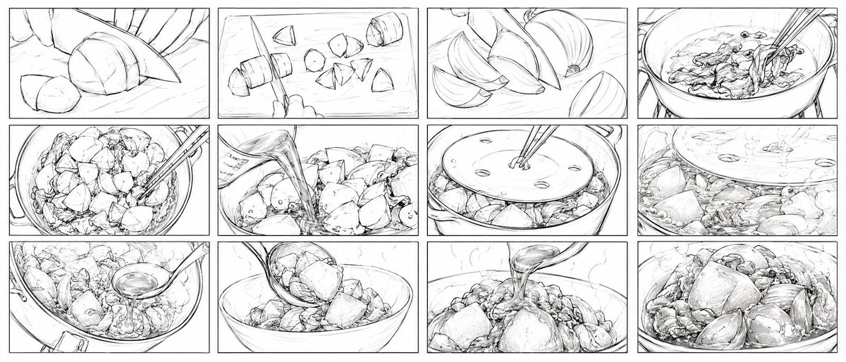 Nikujaga Anime Storyboard