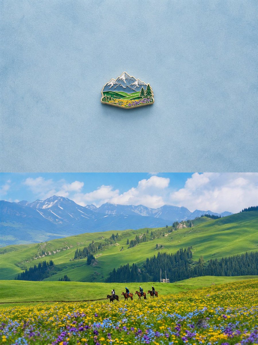 Enamel Magnet vs Alpine Landscape Comparison