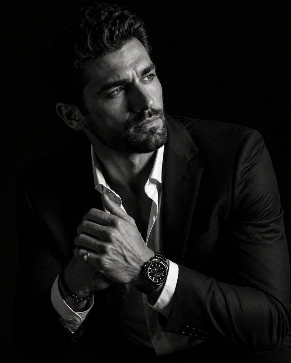 Cinematic Chiaroscuro Gentleman Portrait