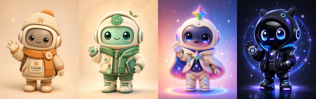 Cute 3D AI Mascot Robot Collection