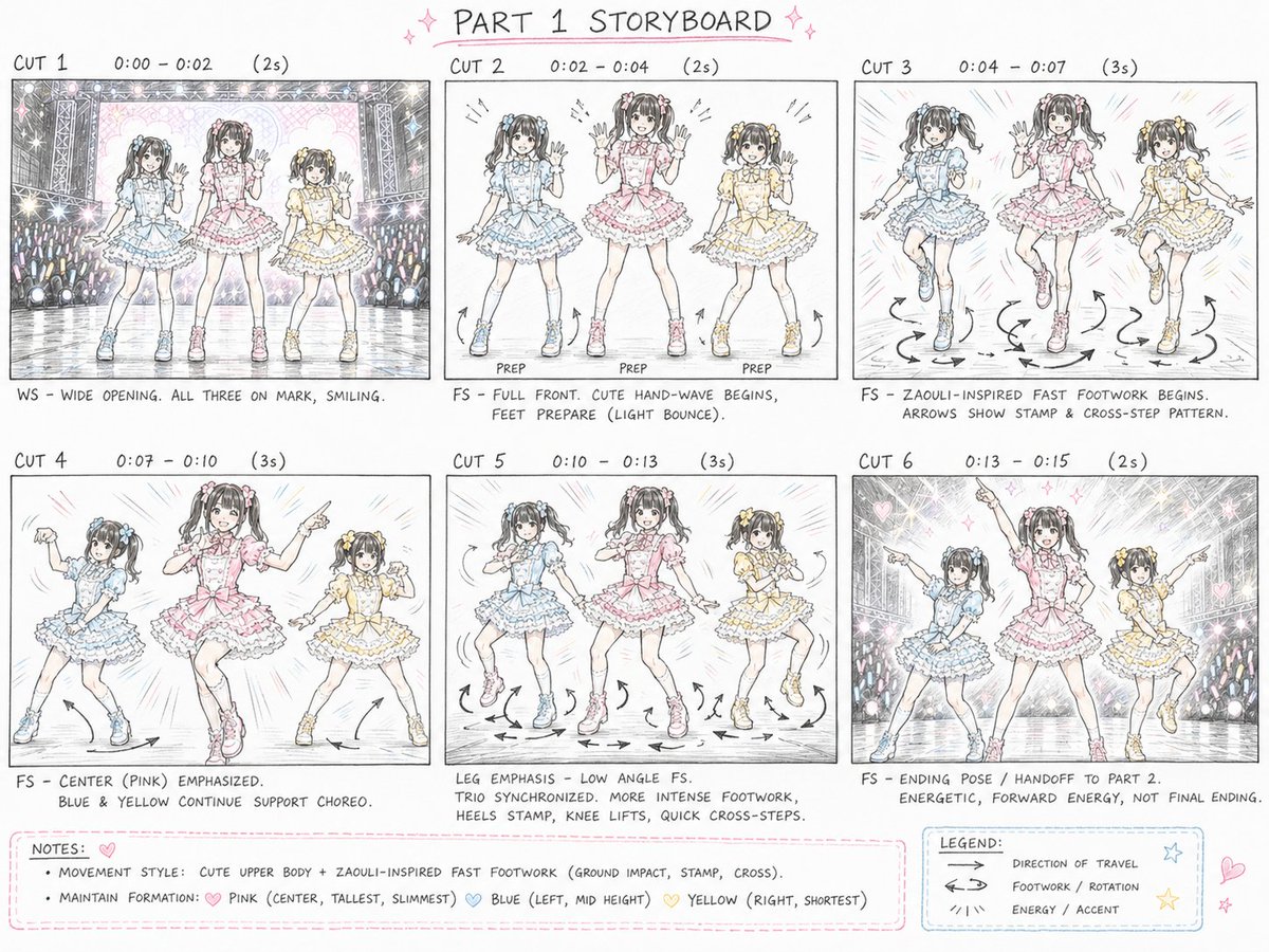 Cute Storyboard Sheet Drawing Guide