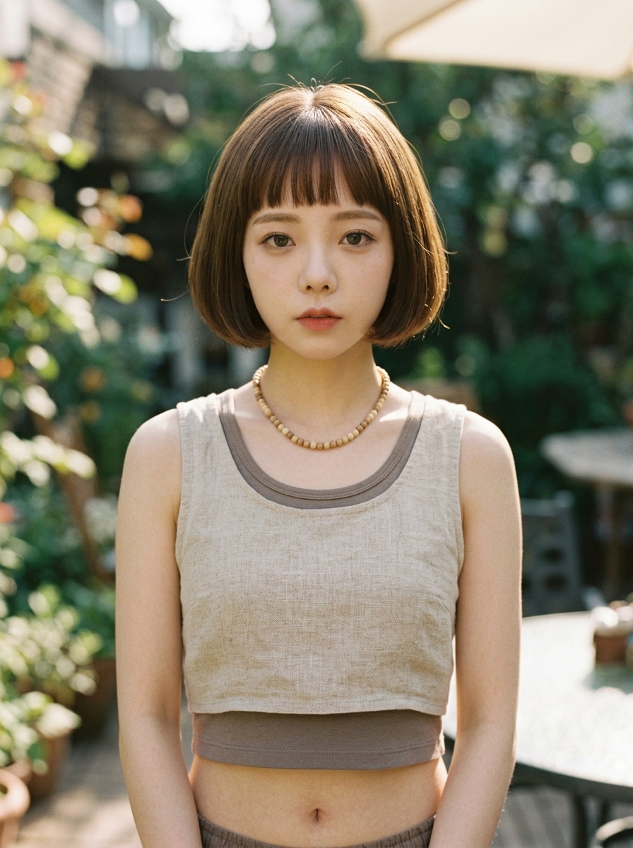 Sunlit Garden Café Portrait