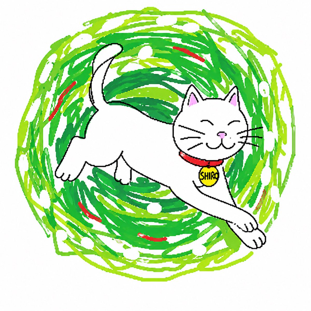 Clumsy Cat Doodle Meme Art
