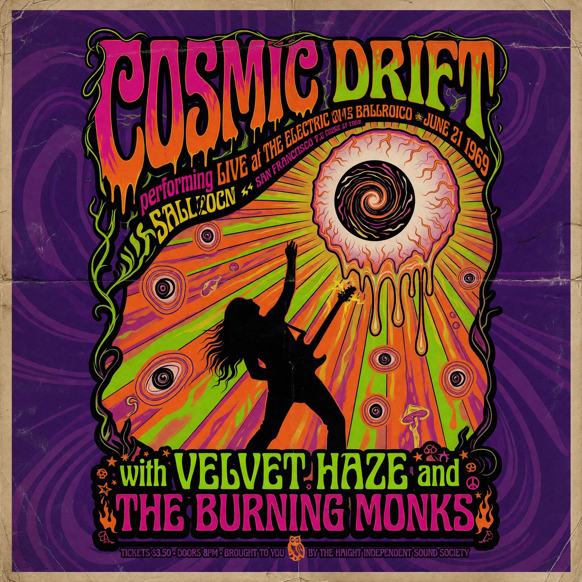Vintage Psychedelic Concert Poster