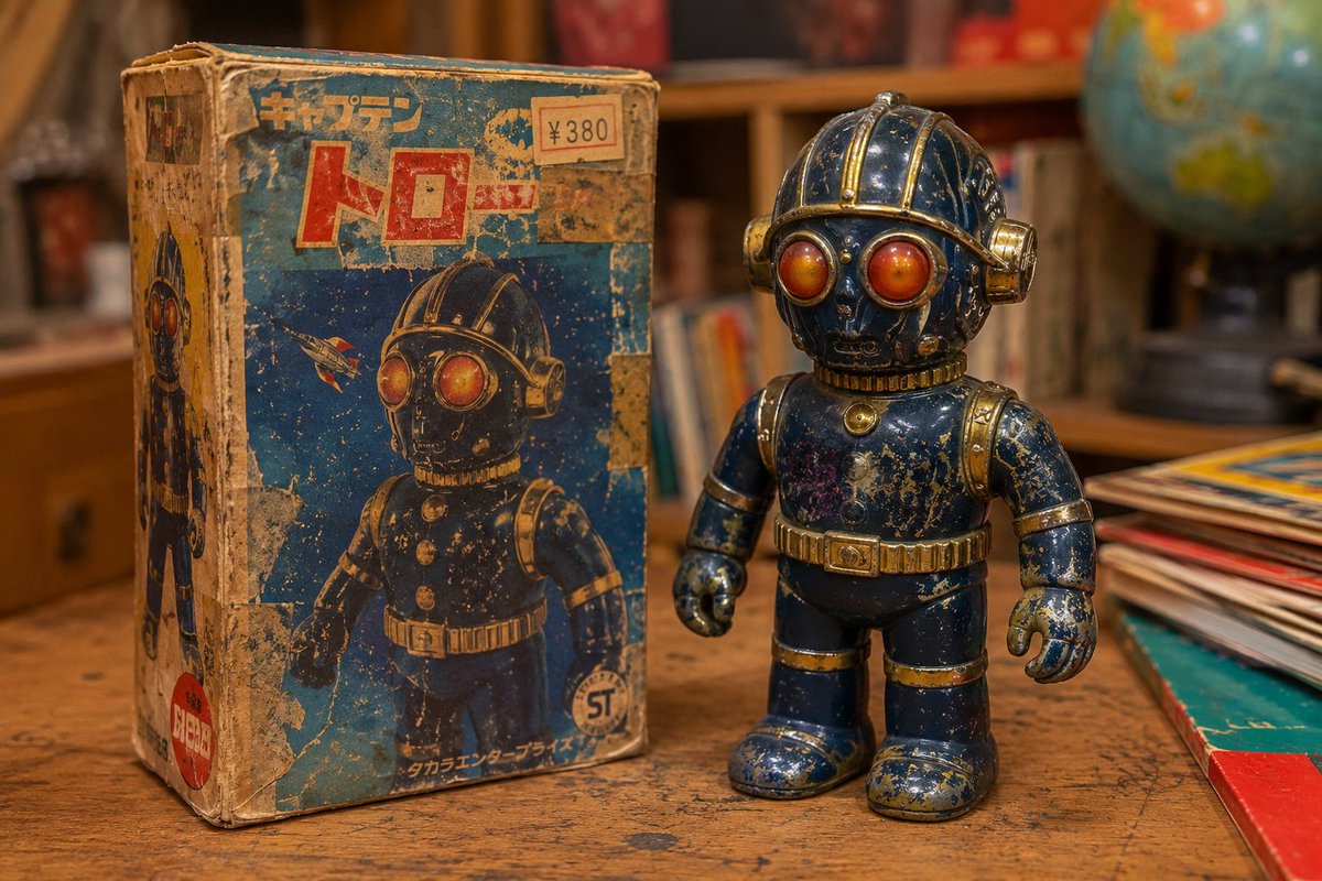 Worn Vintage Robot Sofubi Toy