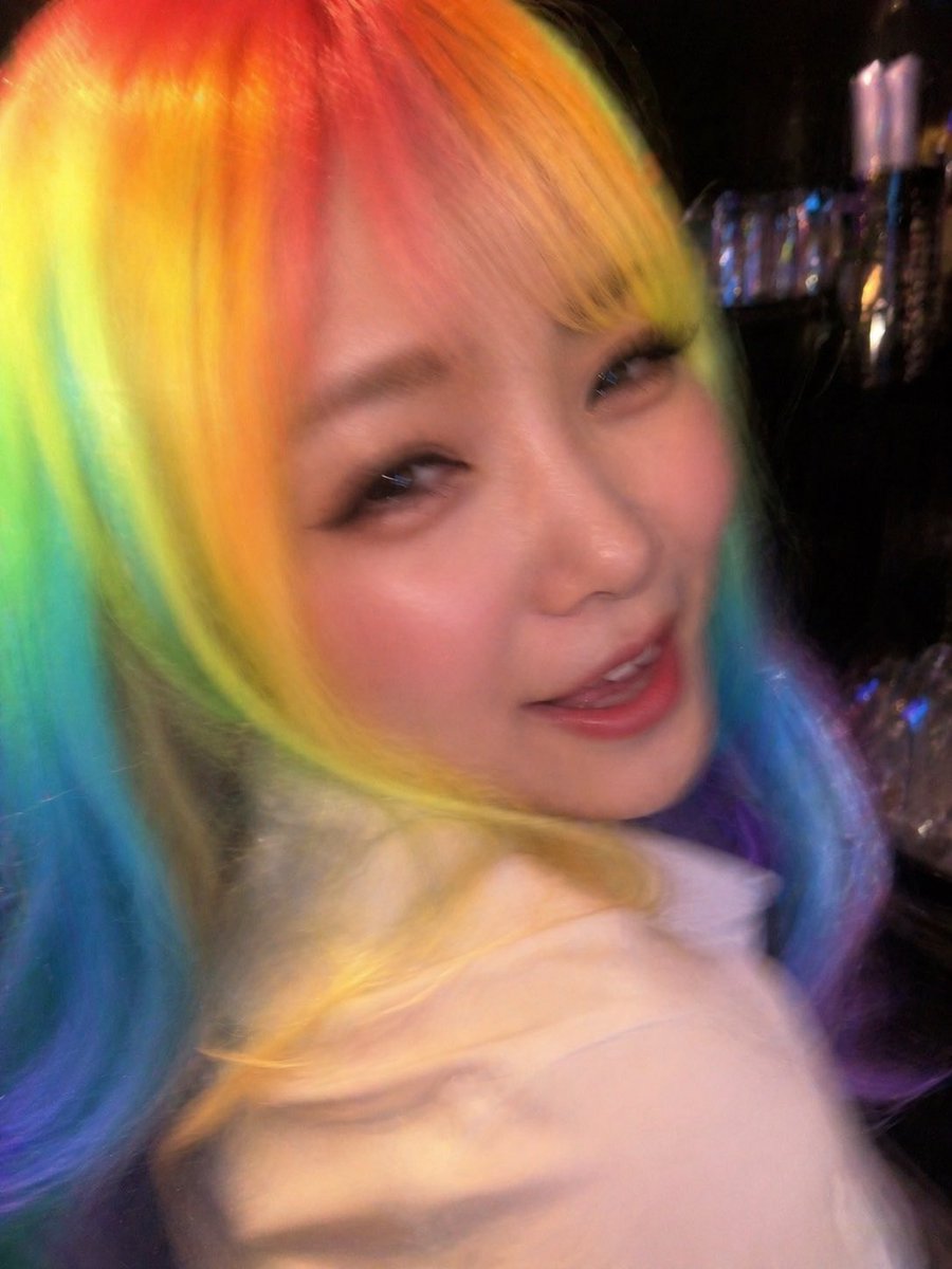 Nightclub Rainbow Hair Snapshot
