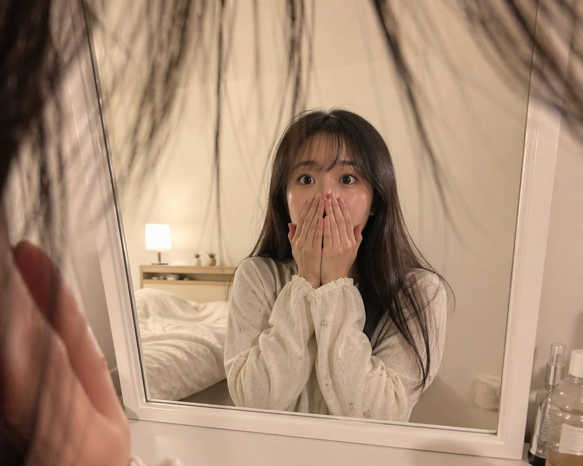 Mirror Reflection Bedroom Portrait