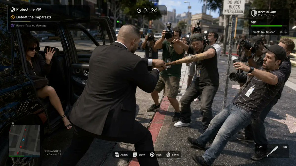 Bodyguard Smashing Paparazzi