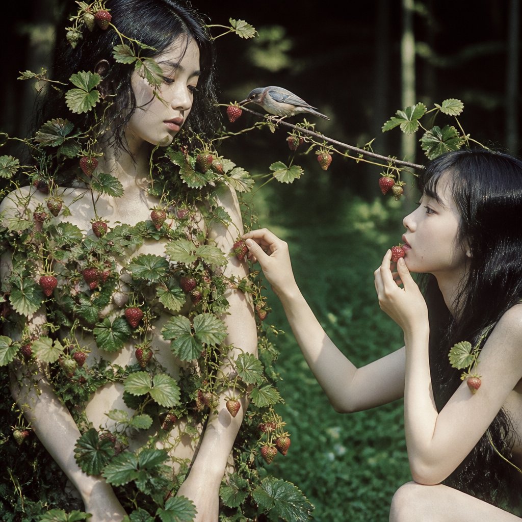 Surreal Forest Strawberry Vine Portrait
