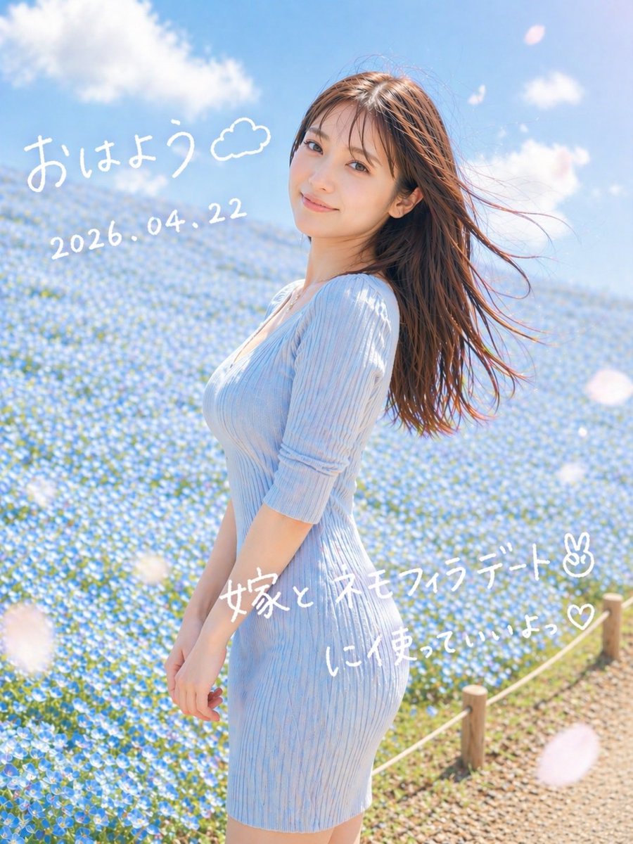 Dreamy Nemophila Spring Portrait