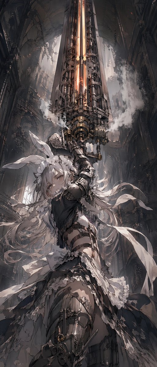 Silver Mecha-Sword Heroine
