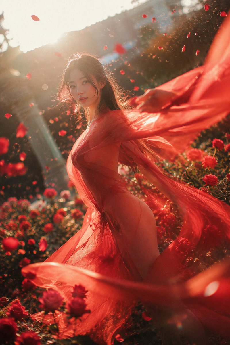 Crimson Rose Garden Fashion