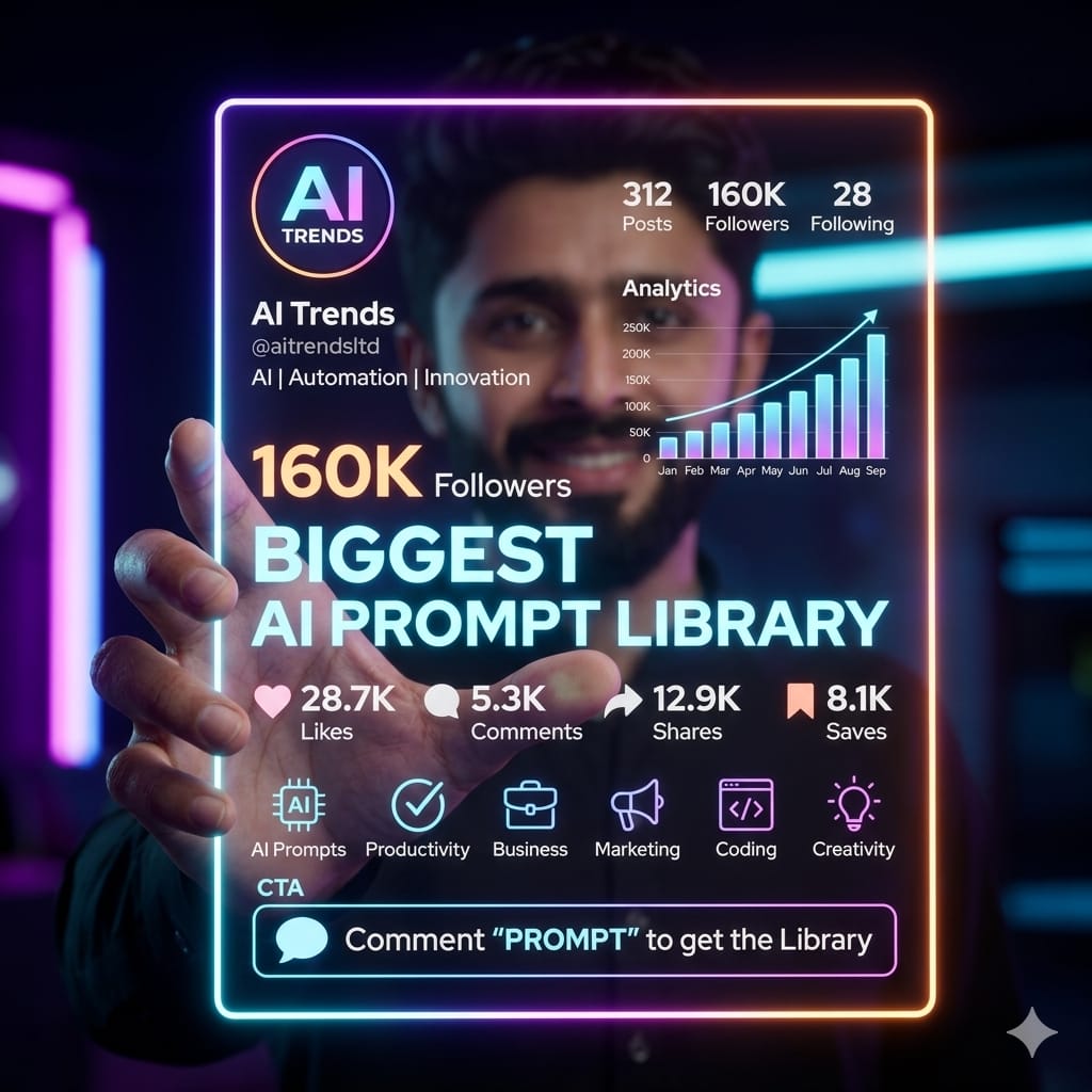 Futuristic Holographic AI Creator Portrait