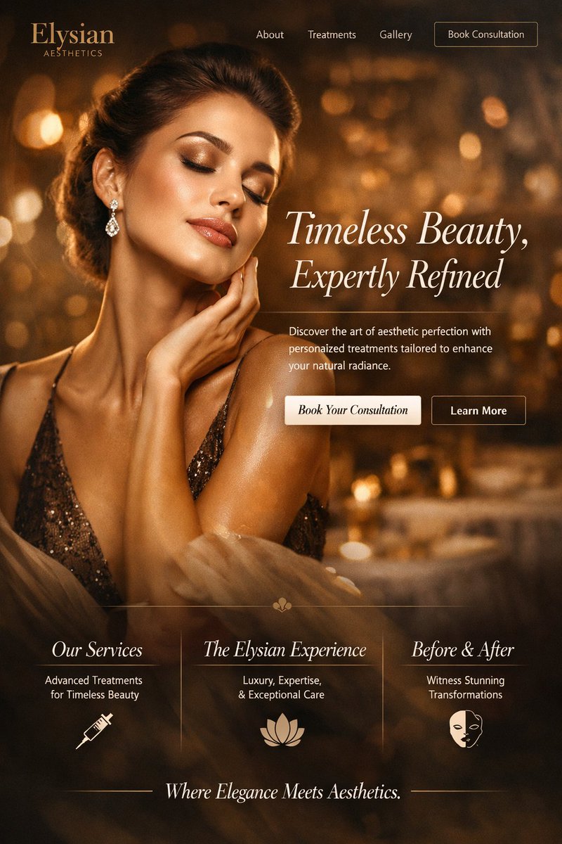 Luxury Aesthetics Clinic Landing Page