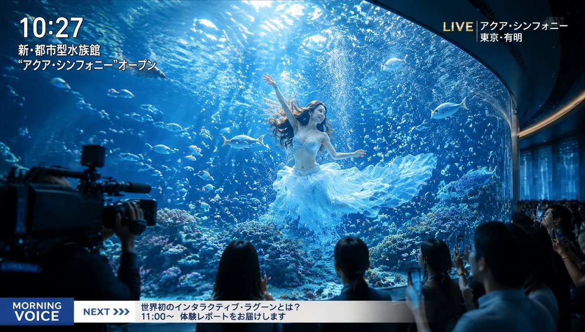 Mermaid in Futuristic Aquarium