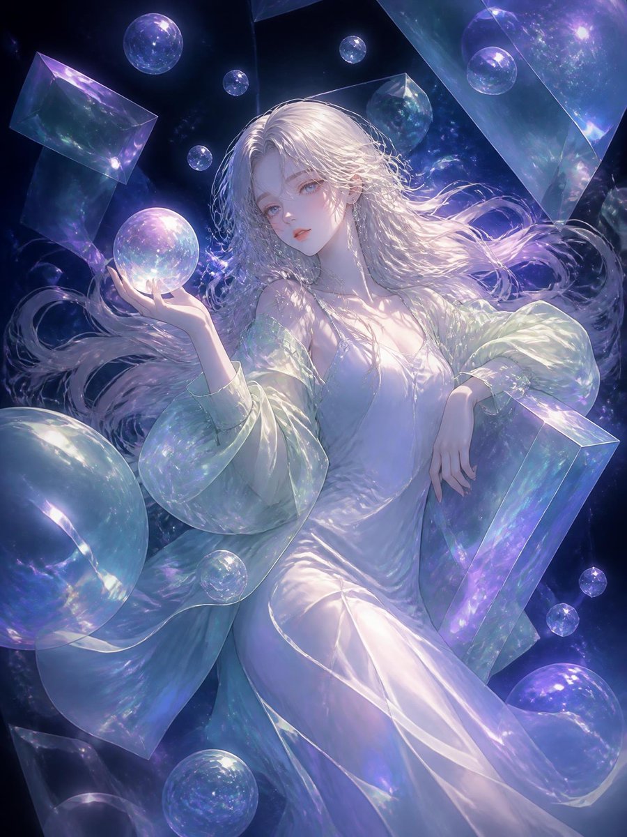 Dreamy Anime Glass Portrait
