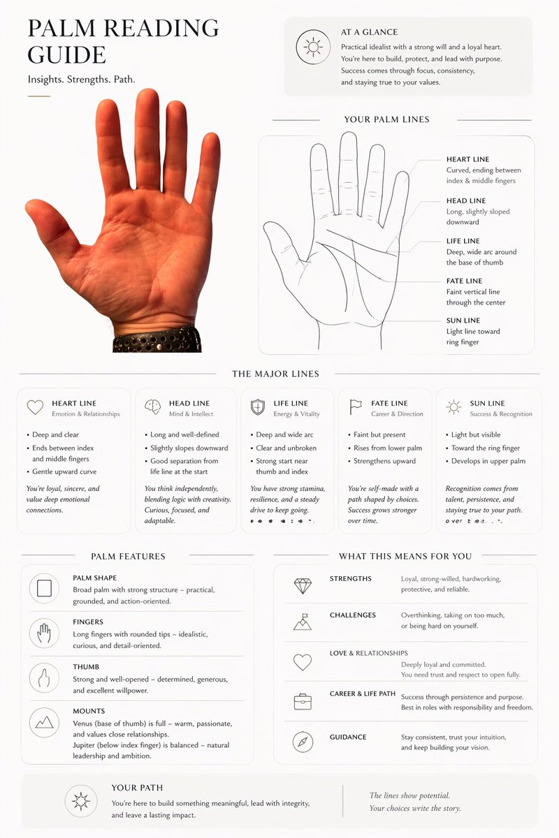 Premium Palm Reading Report Design