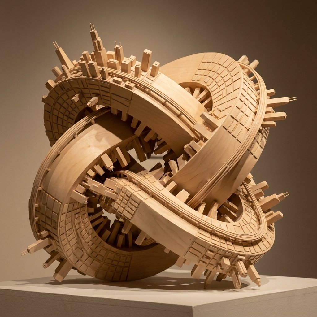 Impossible City Knot Sculpture