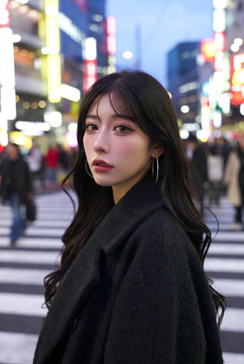 Neon Street Portrait With Privacy Block