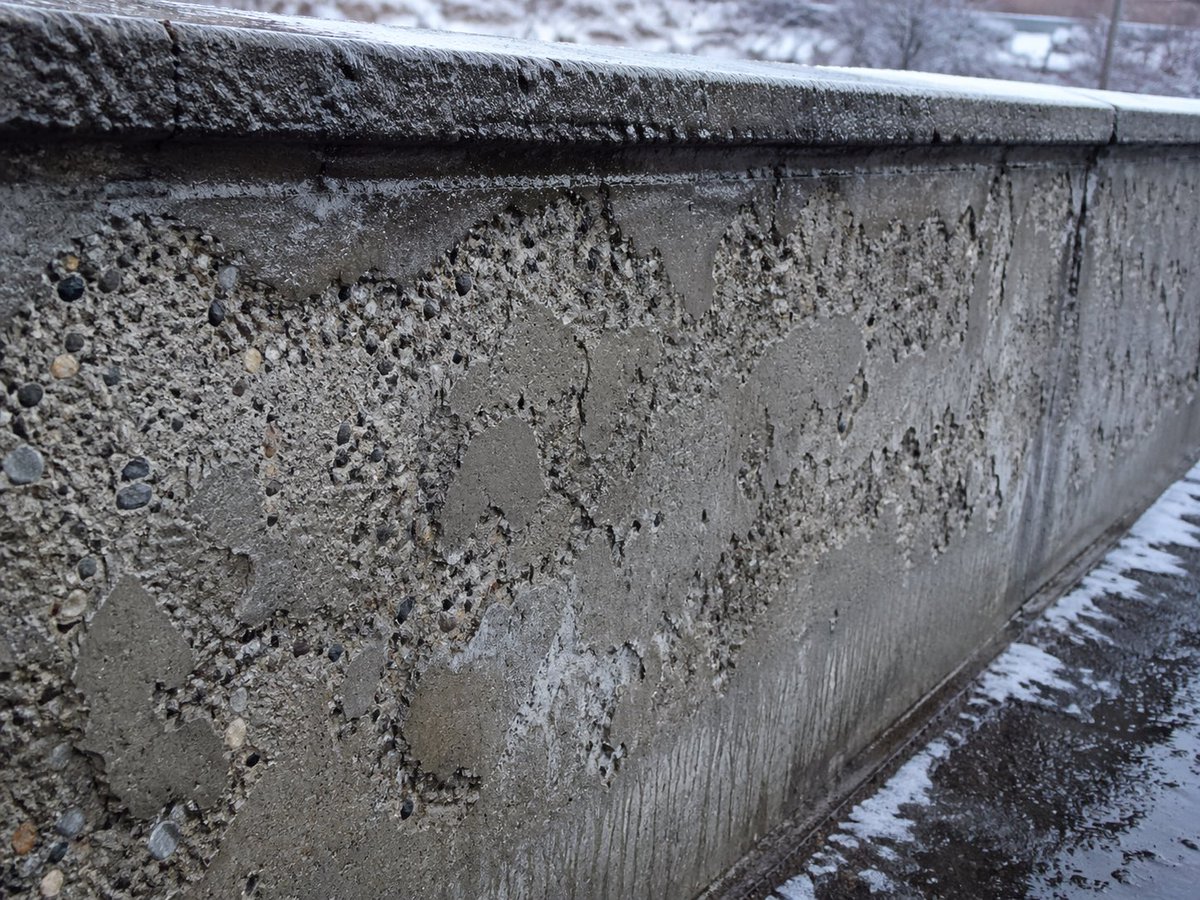 Winter Concrete Salt Damage