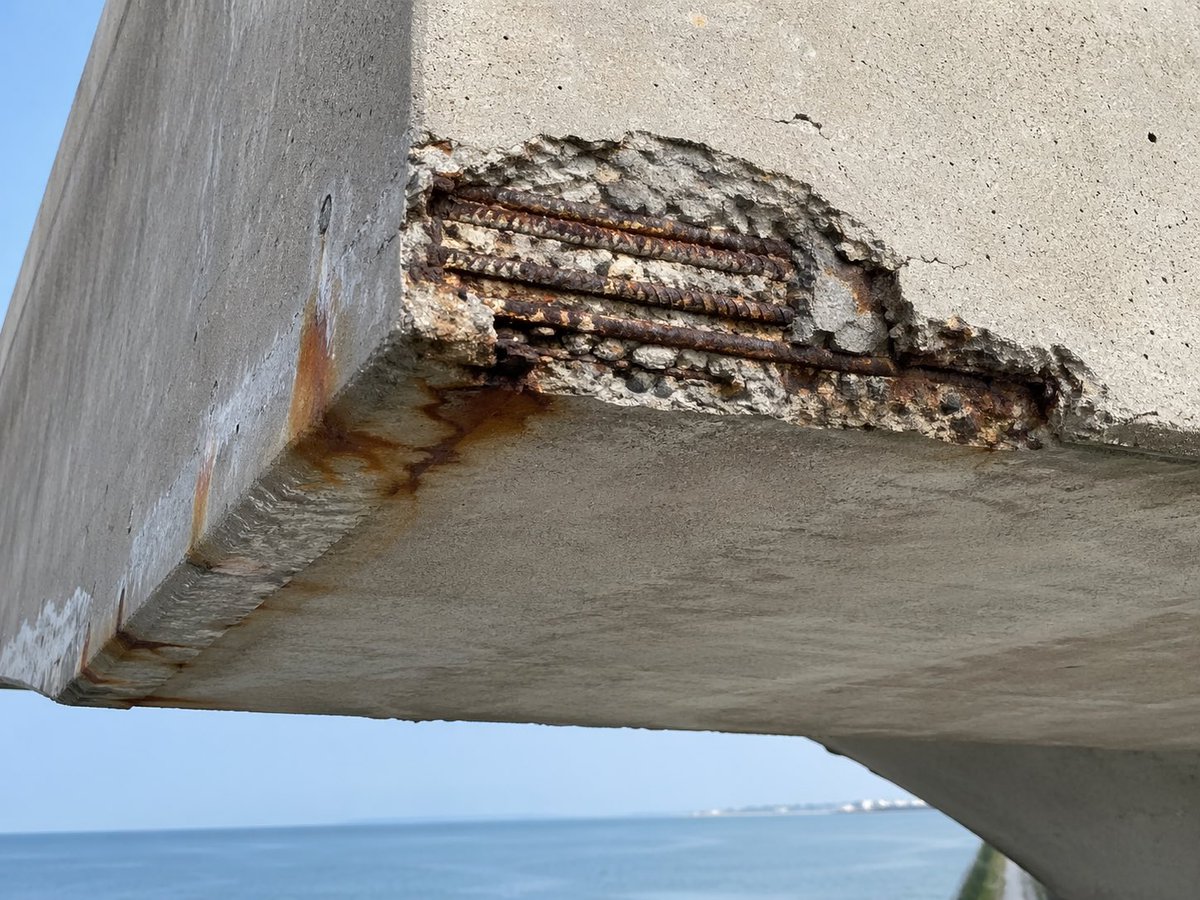 Severe Concrete Coastal Corrosion