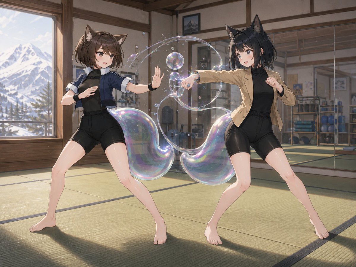 Catgirl Dojo Sparring Match