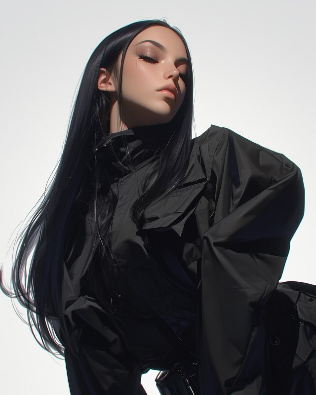 Japanese Model in Kevlar Haute Couture Military Fashion