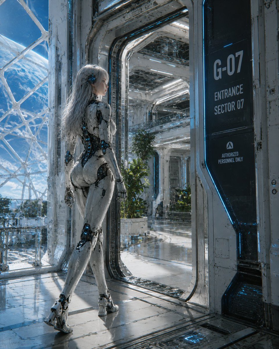 Silver Android Space Station