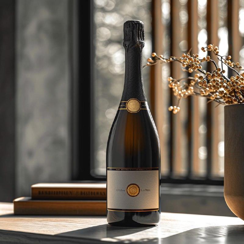 Minimalist White and Gold Champagne Shop Design