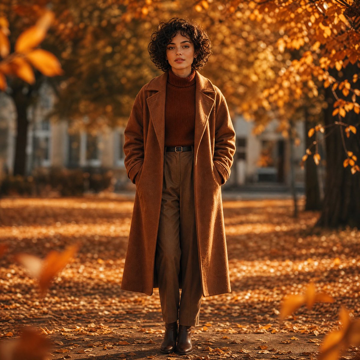 Cinematic Autumn Anonymous Fashion Portrait
