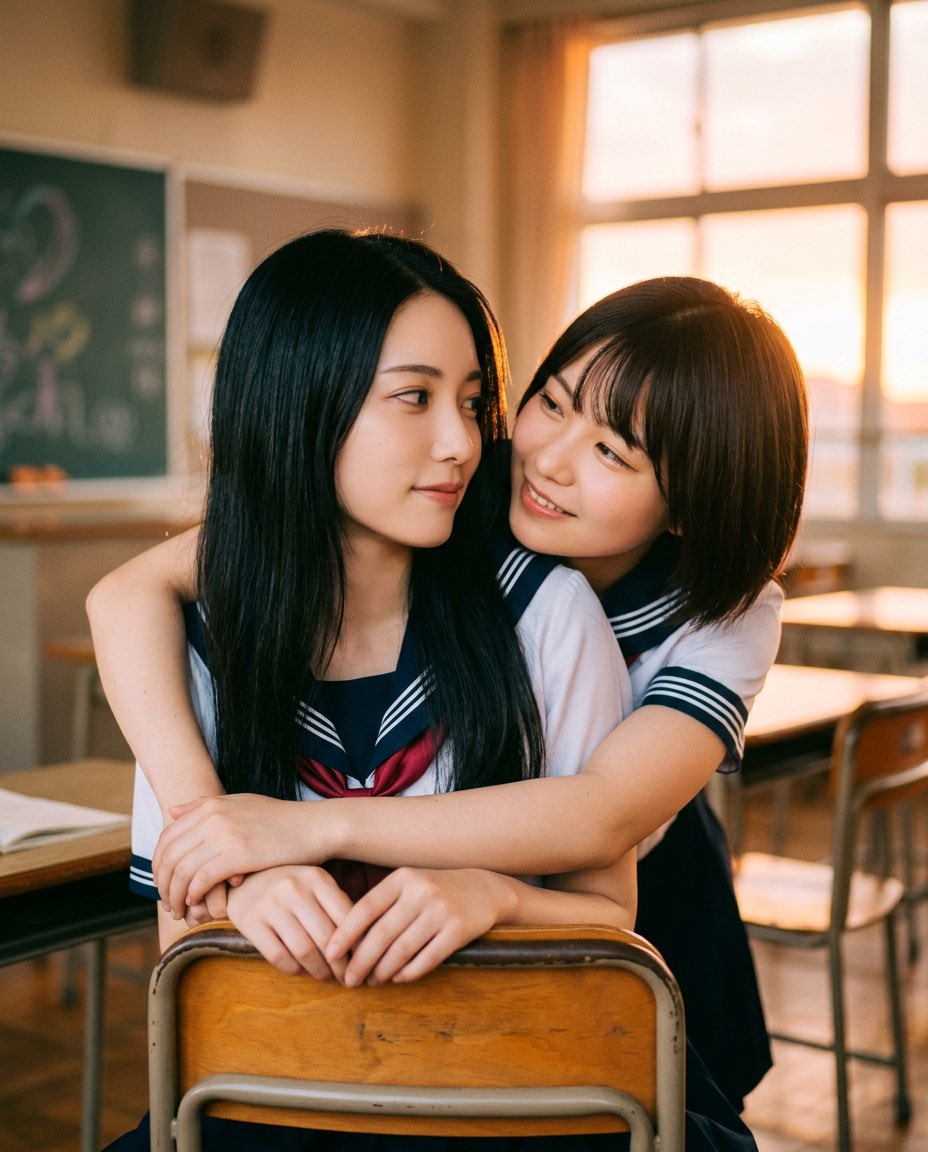 Golden Hour Classroom Embrace