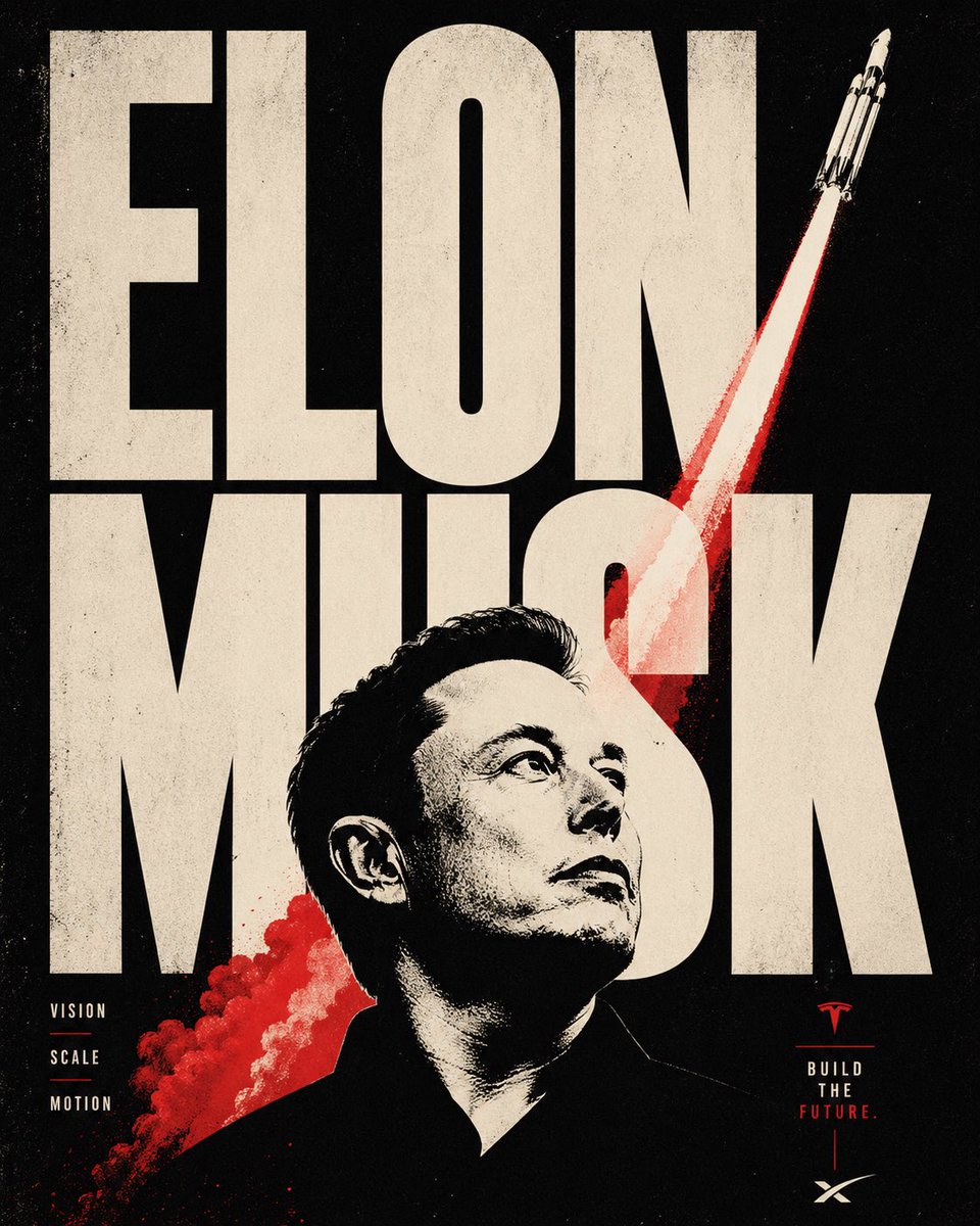 Elon Musk Futuristic Concept Poster