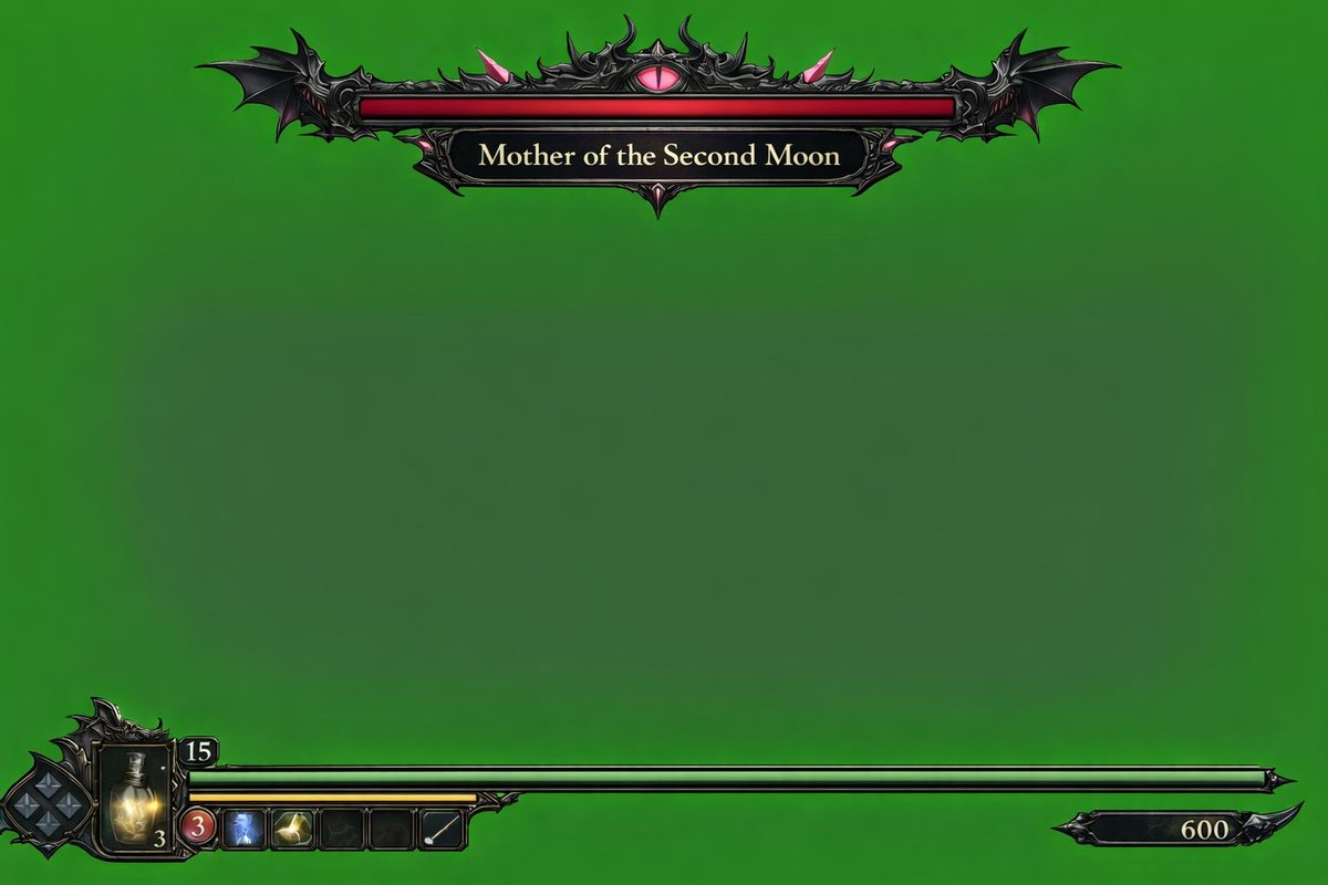 Dark Gothic Game HUD Overlay