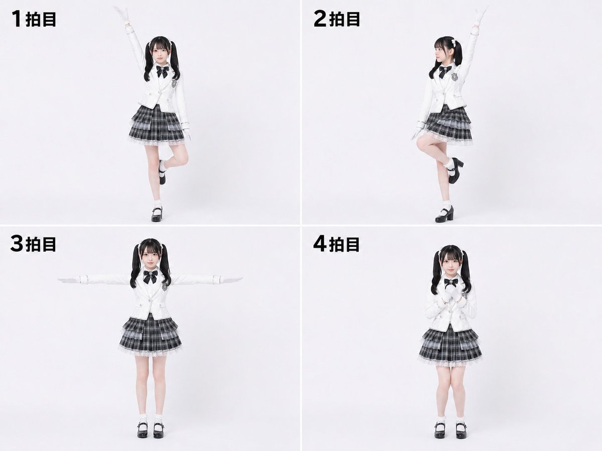 Four Beat Dance Pose Sheet