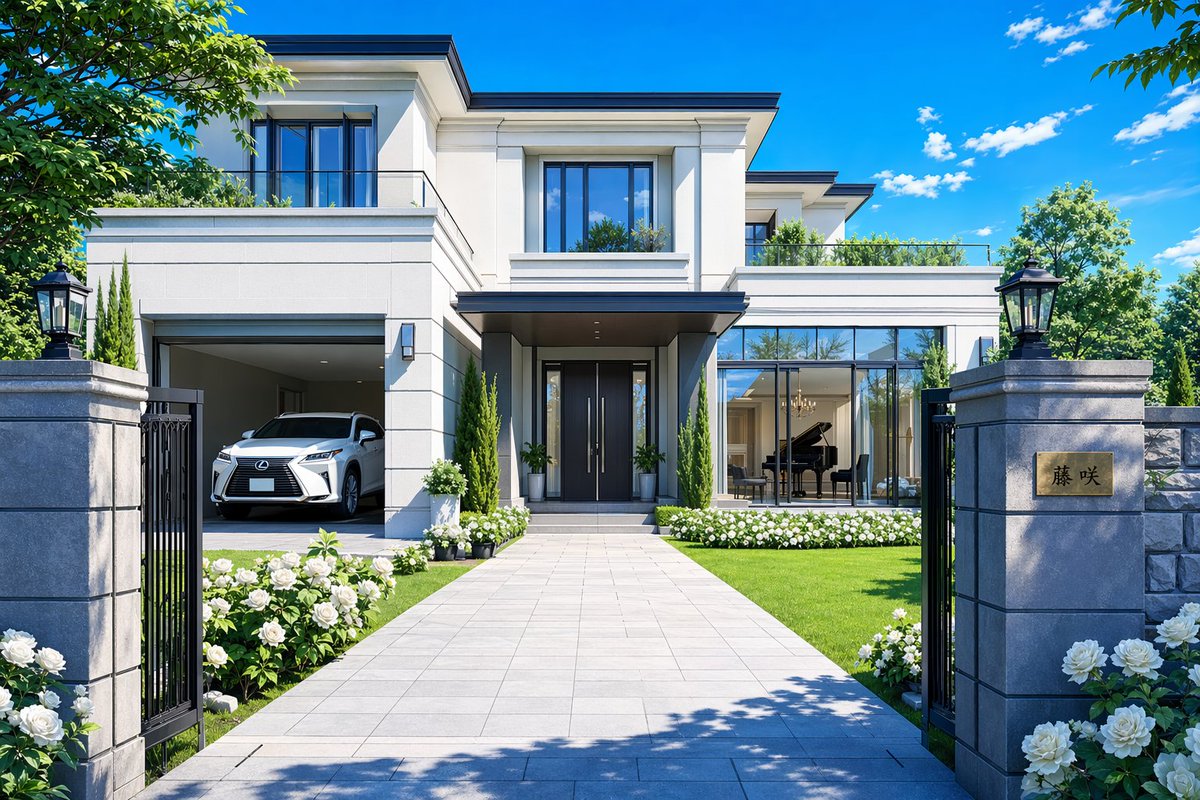 Modern Luxury Mansion Front View
