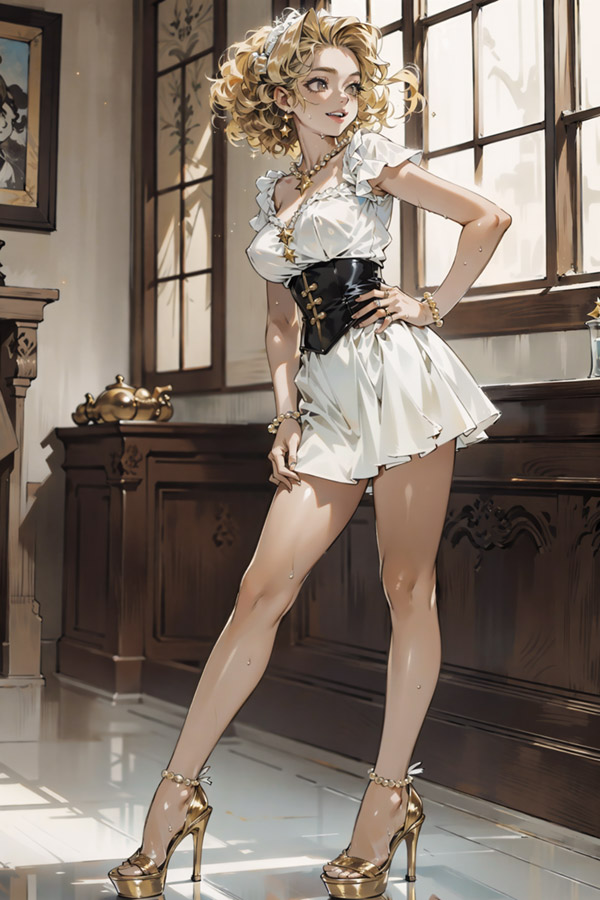 Vintage Anime Fashion Illustration