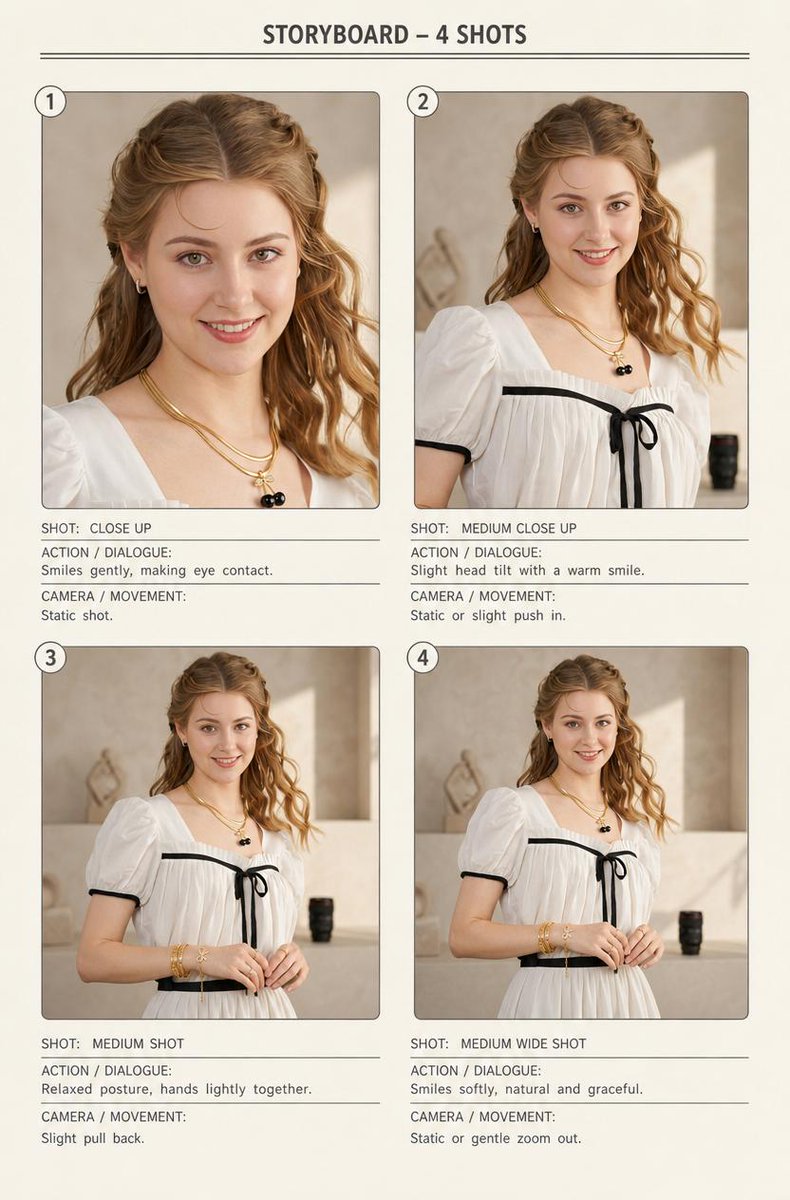 Fashion Storyboard Four Shots