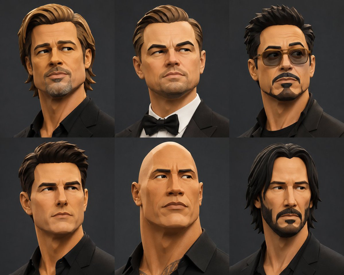 Stylized 3D Designer Figurine Portrait