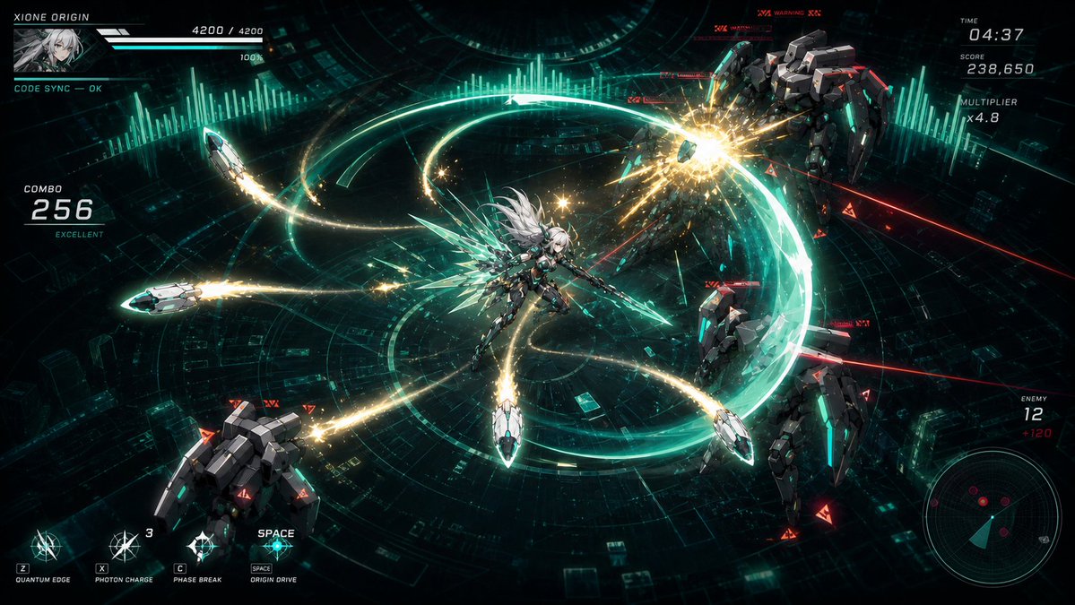 Cyber Angel Aerial Battle Screenshot