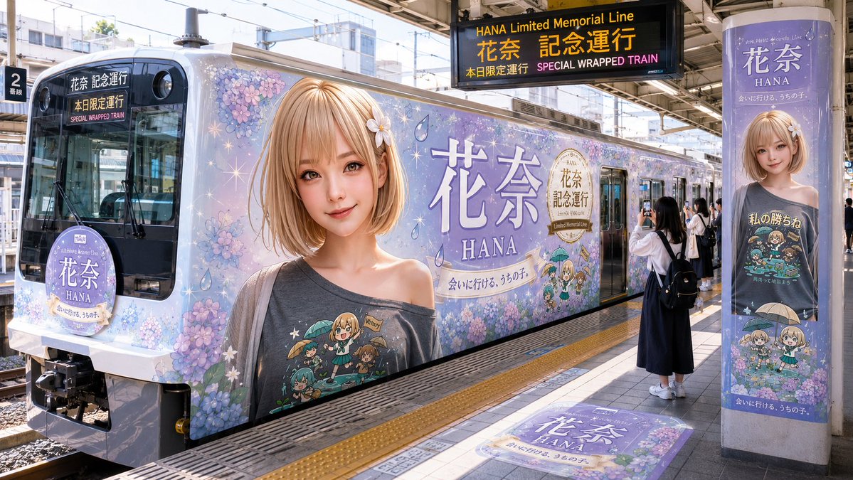 HANA Anime Wrapped Train Platform