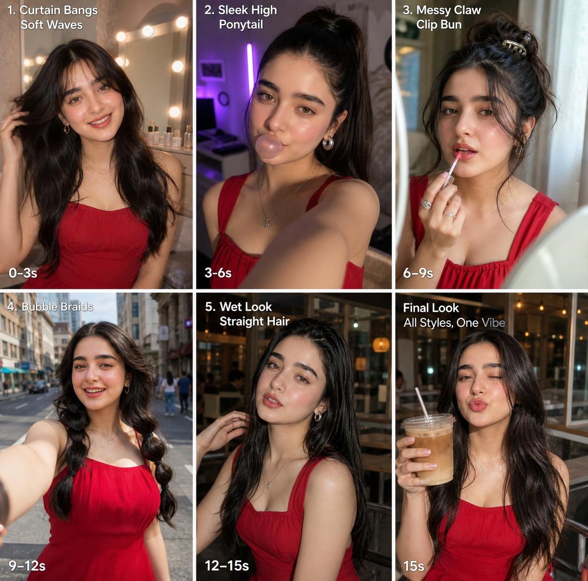 Hairstyle Transformation Storyboard