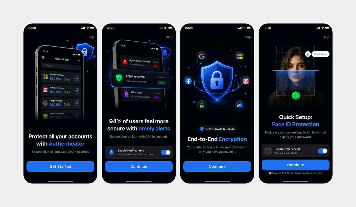 Mobile Onboarding UI Mockups