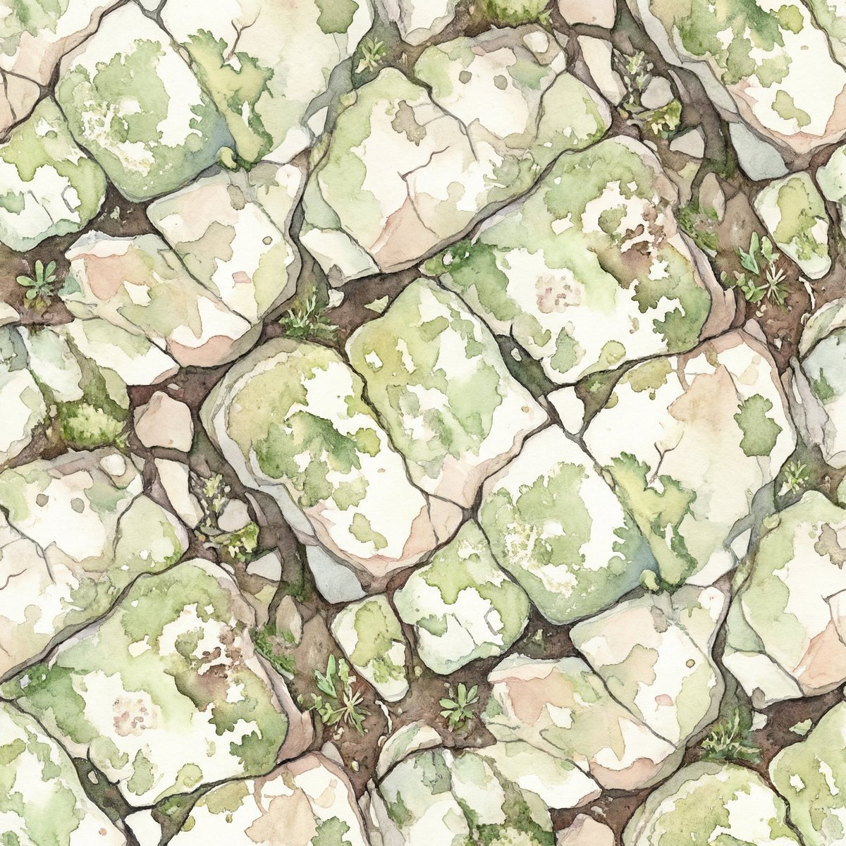 Vintage Stone Garden Path Pattern