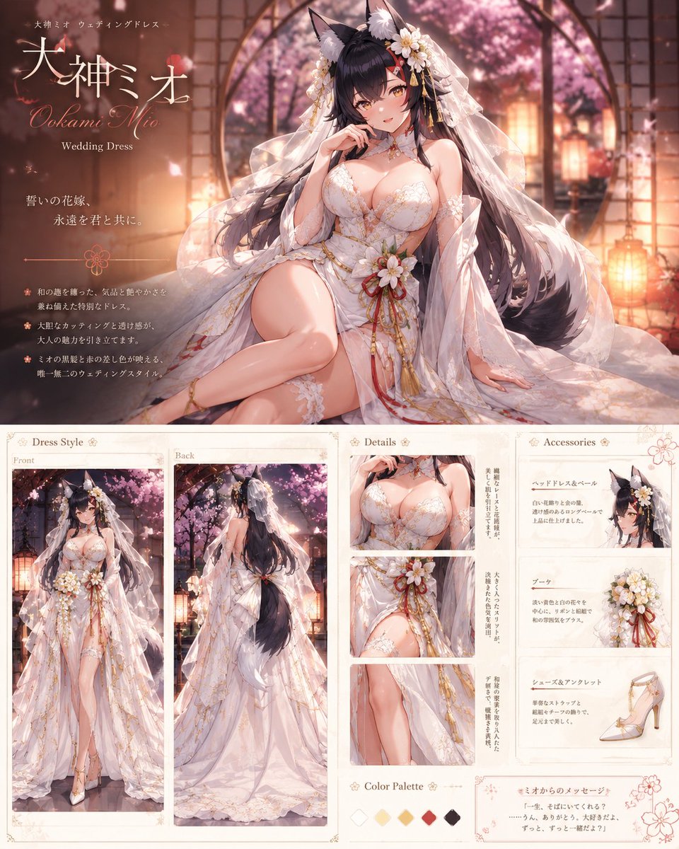 Wolf Bride Wedding Design Sheet