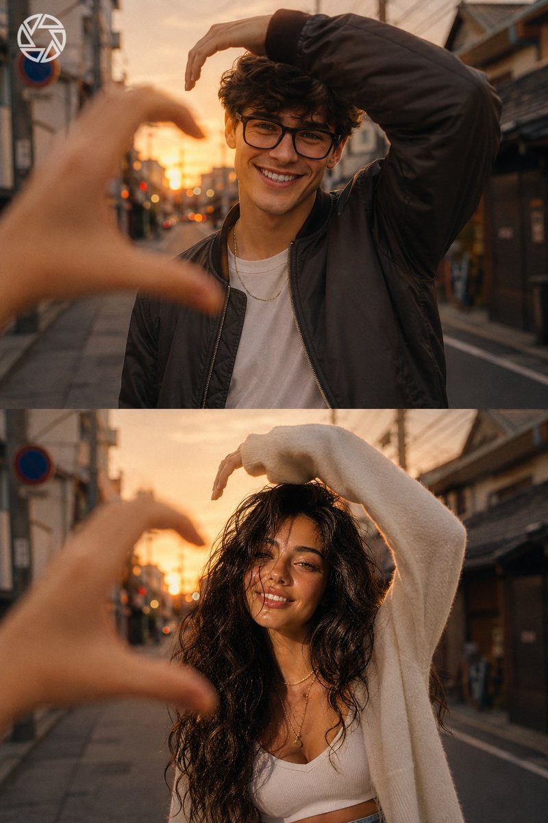 Cinematic Couple Sunset Collage