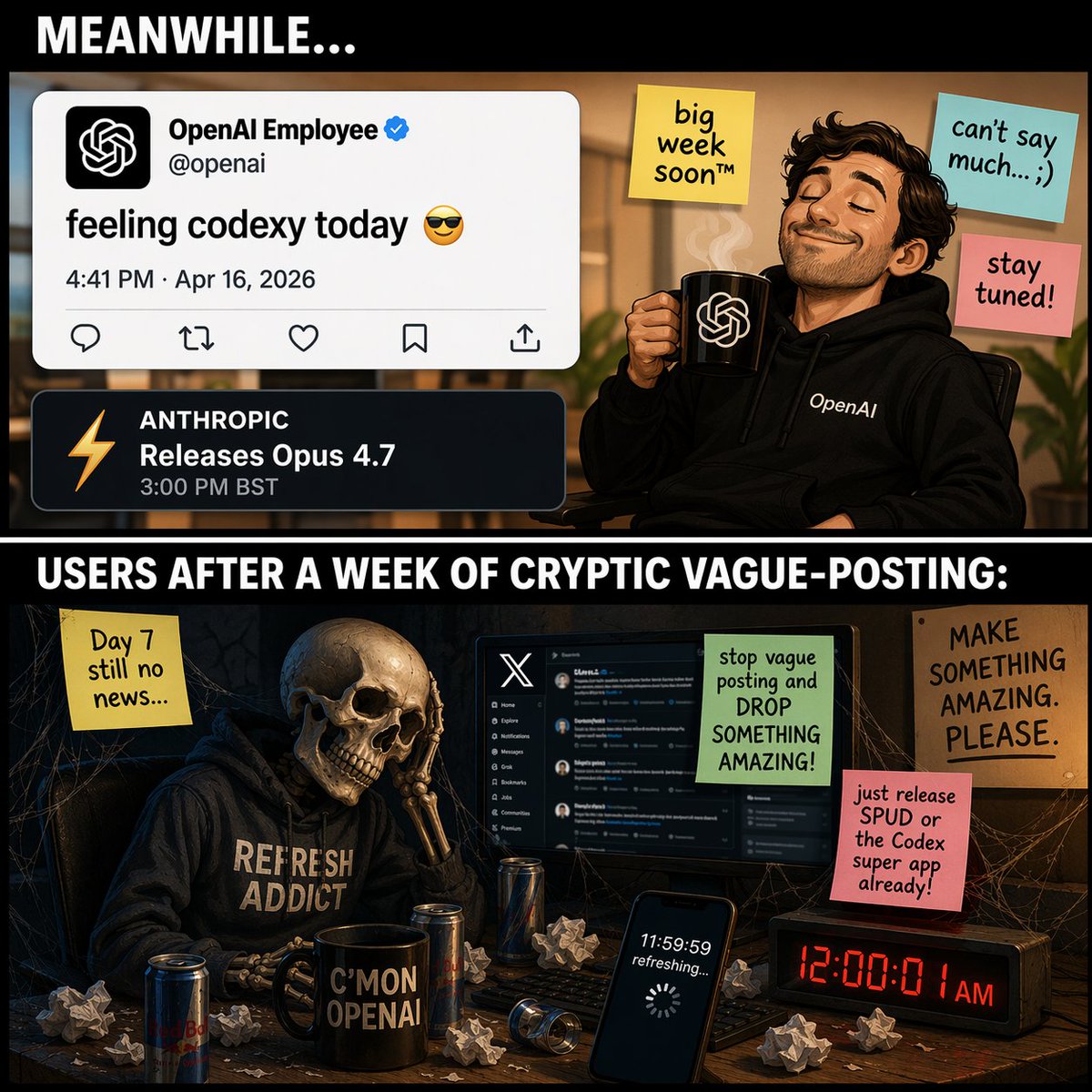 OpenAI Vague-Posting vs Desperate Users