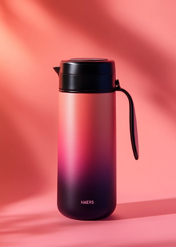 Haers Black Pink Gradient Water Cup