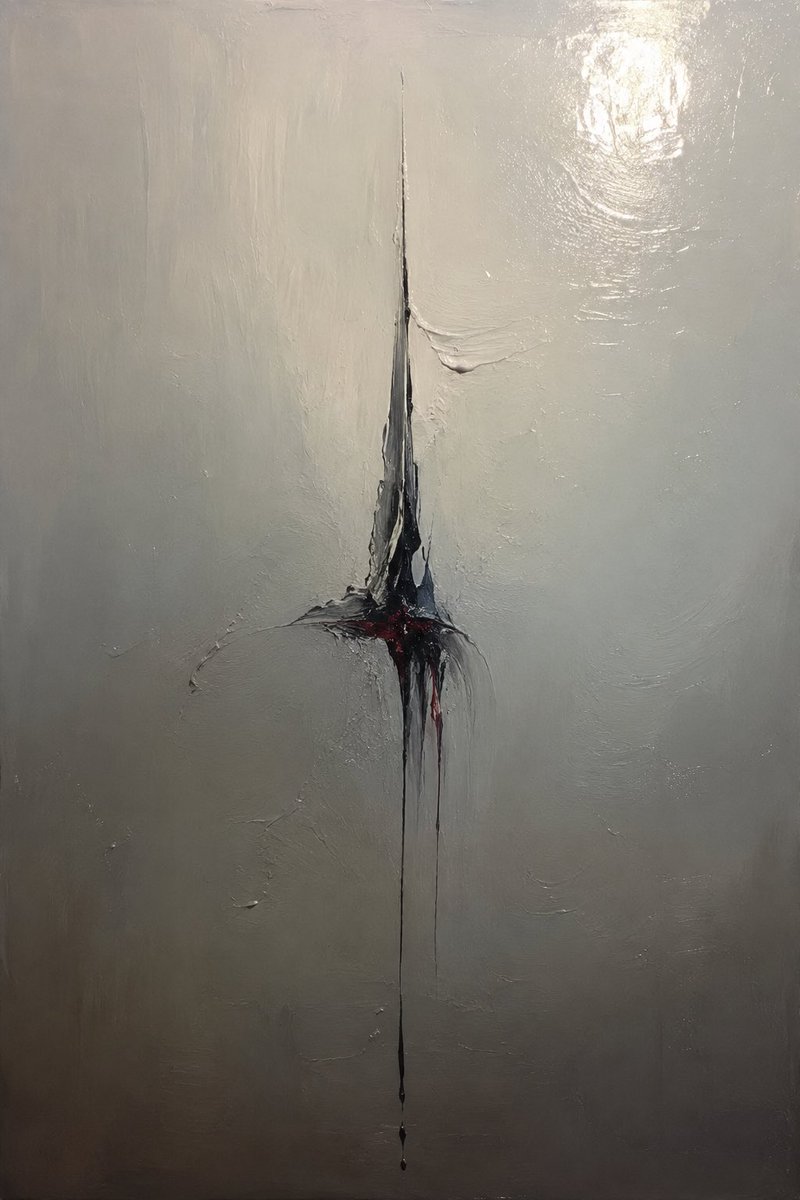 Minimal Abstract Glossy Oil Art