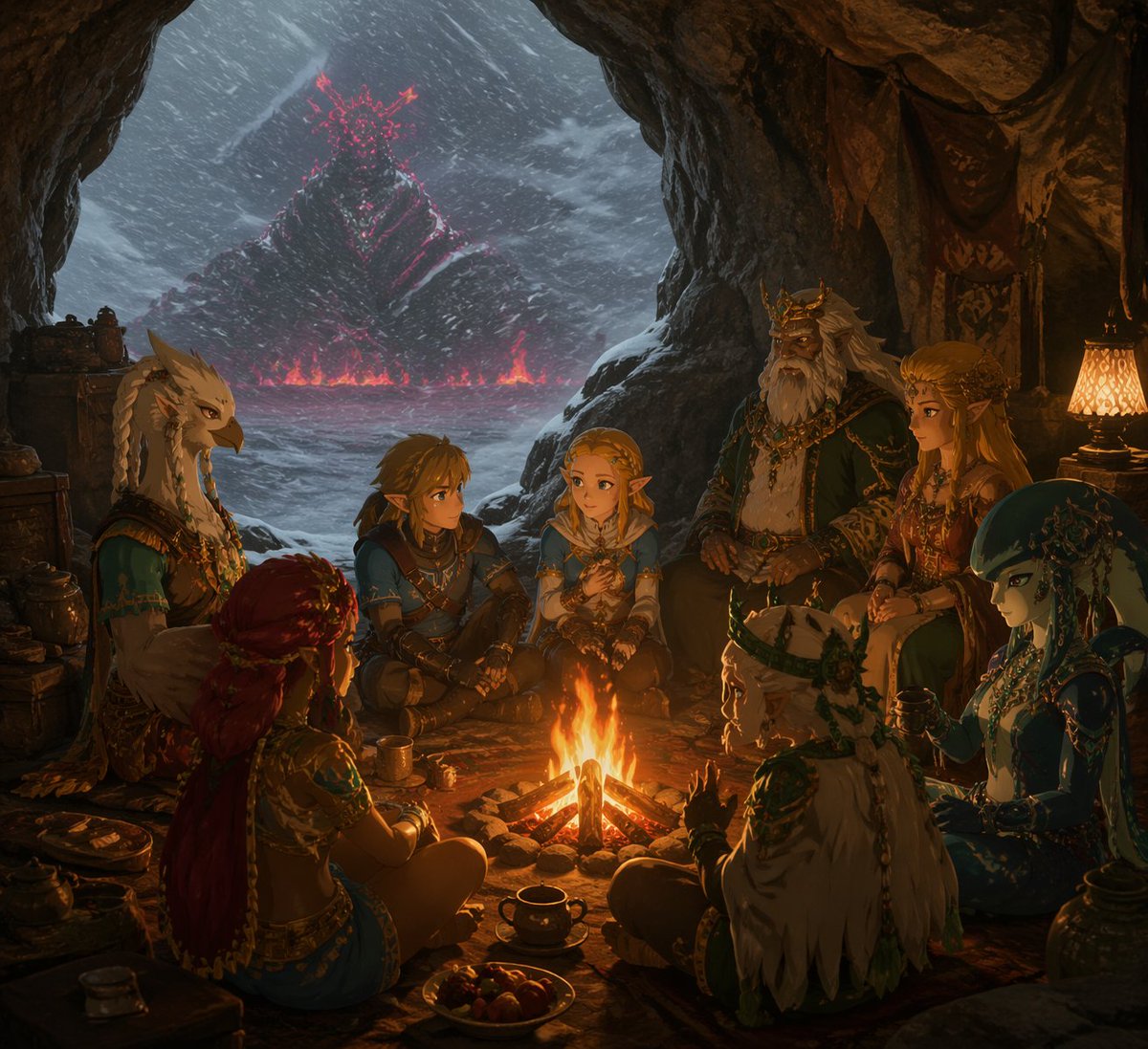 Blizzard Cave Fellowship by Firelight